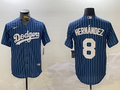 Men's Los Angeles Dodgers Enrique Hernandez #8 Blue Player Jersey1