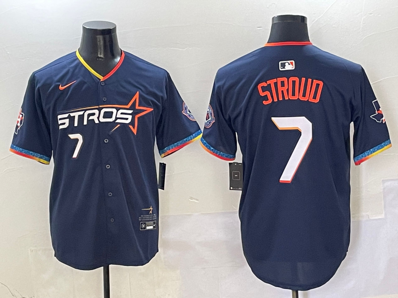 Men's Houston Astros C.J. Stroud Navy 2025 City Connect Limited Player Jersey