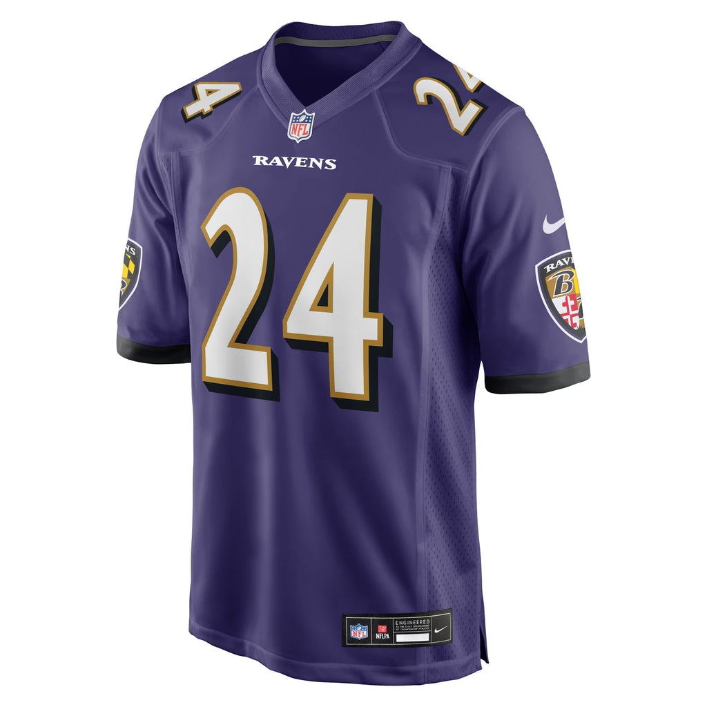 Baltimore Ravens Malaki Starks Purple 2025  Draft First Round Pick Game Jersey