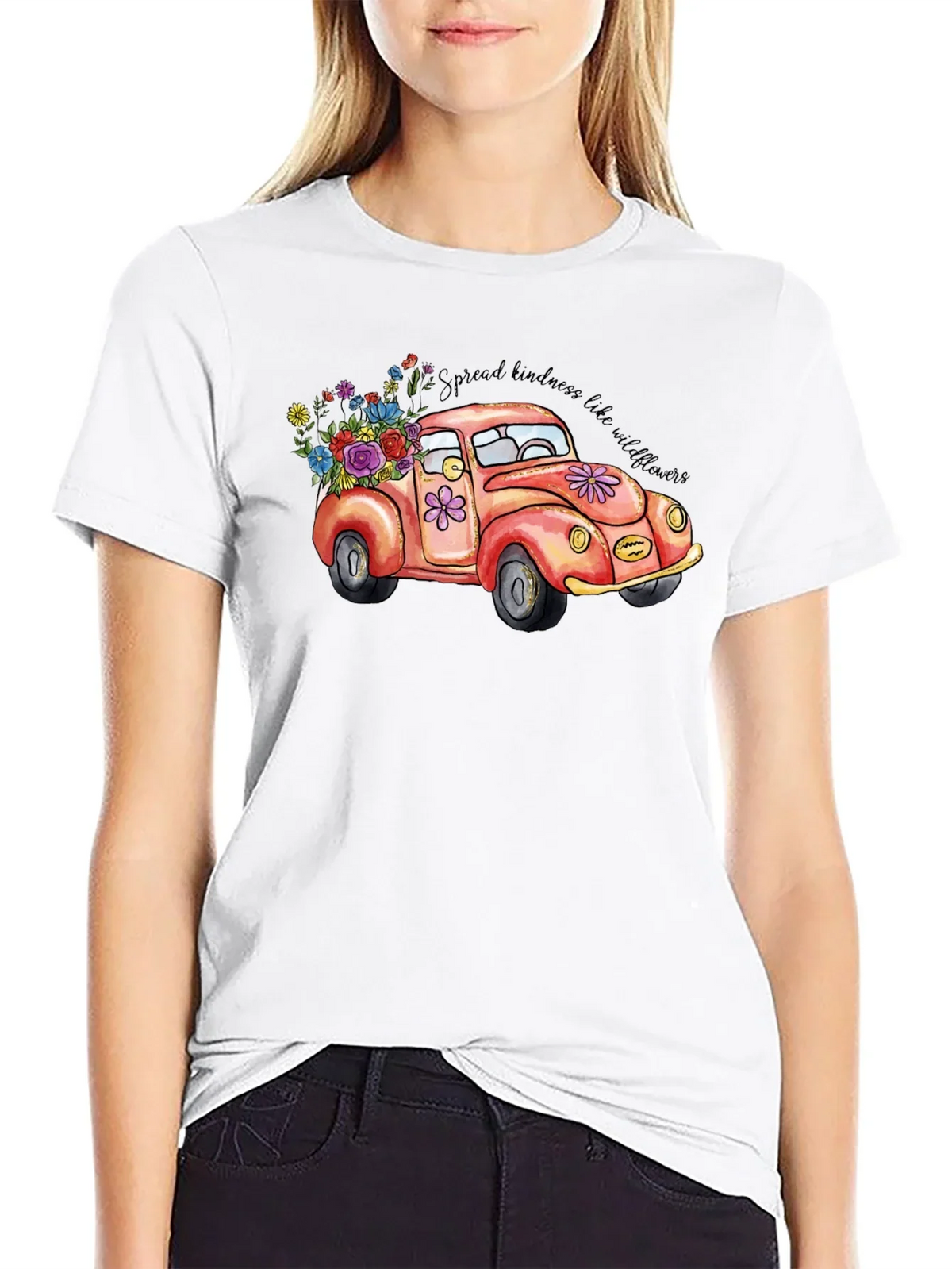 Kindness Car Graphic Tee - Black