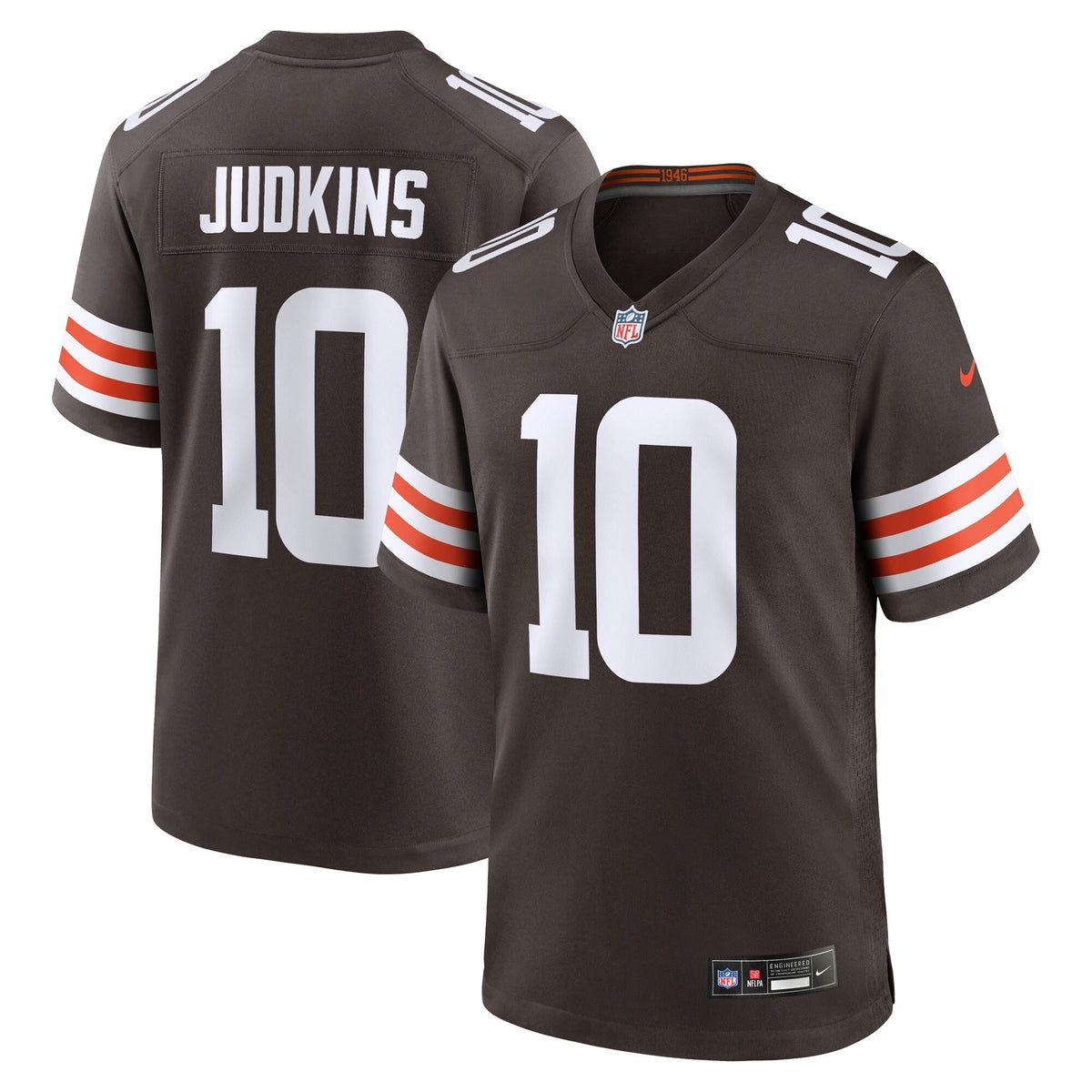 Cleveland Browns Quinshon Judkins Brown 2025  Draft Game Jersey