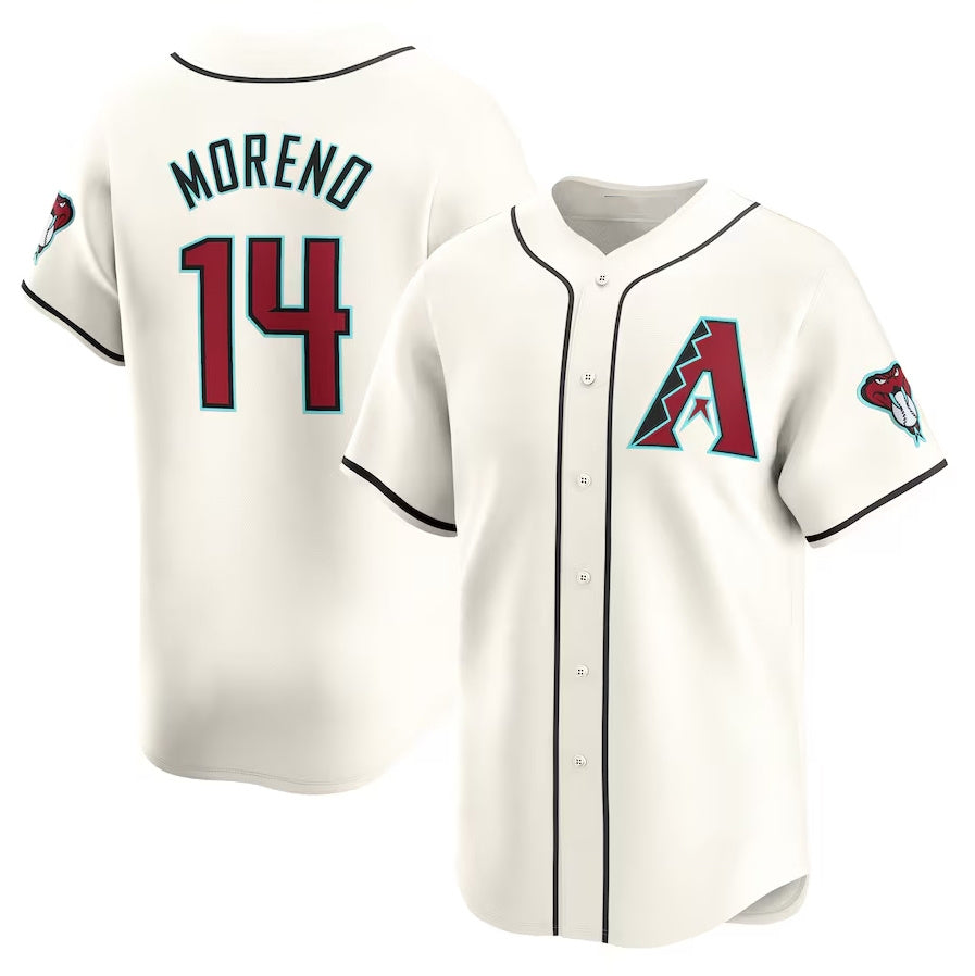 Arizona Diamondbacks #14 Gabriel Moreno Home Limited Player Jersey - Gream Stitched Baseball Jersey