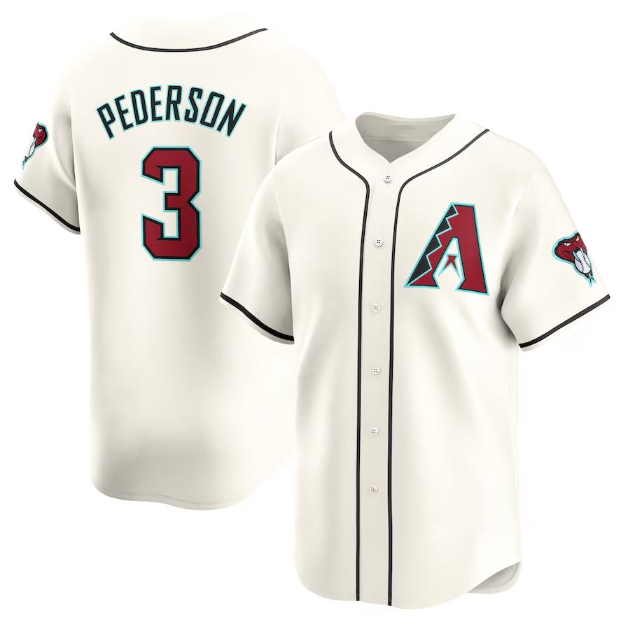 Arizona Diamondbacks #3 Joc Pederson Home Limited Player Jersey - Cream Stitched Baseball Jersey