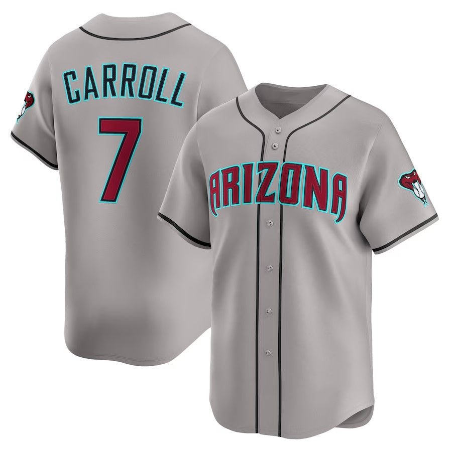 Arizona Diamondbacks #7 Corbin Carroll Alternate Limited Player Jersey - Gray Stitched Baseball Jersey