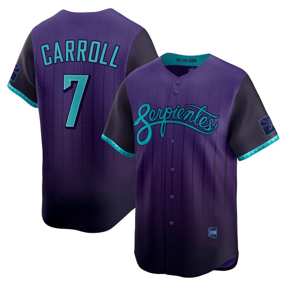 Arizona Diamondbacks #7 Corbin Carroll Purple 2025 City Connect Limited Player Stitched Baseball Jersey