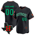 Custom Houston Astros Mexico Texas Patch Vapor Premier Limited V3 C All Stitched Baseball Jersey