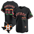 Custom Houston Astros Mexico Texas Patch Vapor Premier Limited C All Stitched Baseball Jersey