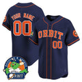 Custom Houston Astros Orbit Patch Vapor Premier Limited C All Stitched Baseball Jersey