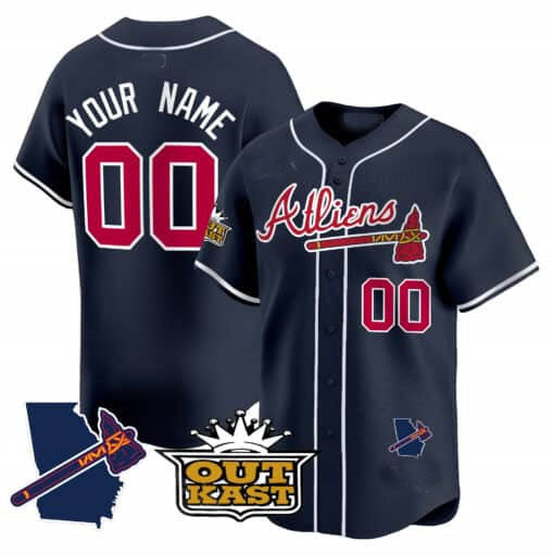 Custom Atlanta Braves Atliens Vapor Premier Limited V2 ¨C All Stitched Baseball Jersey