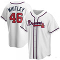 Atlanta Braves #46 Chase Whitley White Home Jersey Stitches Baseball Jerseys