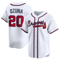 Atlanta Braves #20 Marcell Ozuna Home Limited Player Jersey - White Baseball Jerseys