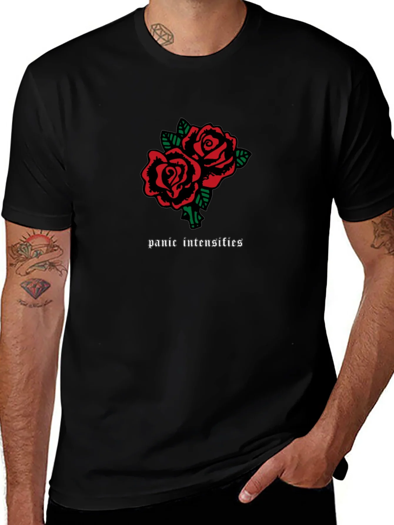 Panic Intensifies Roses Graphic Tee