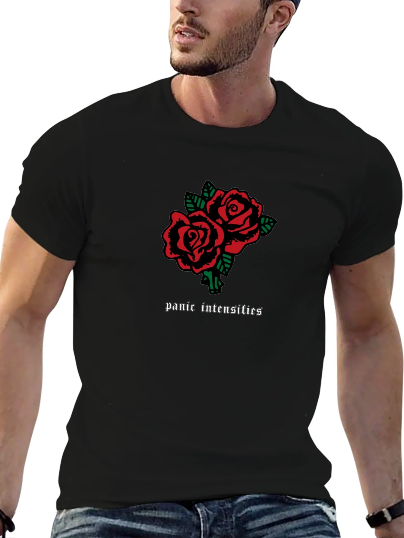 Panic Intensifies Roses Graphic Tee