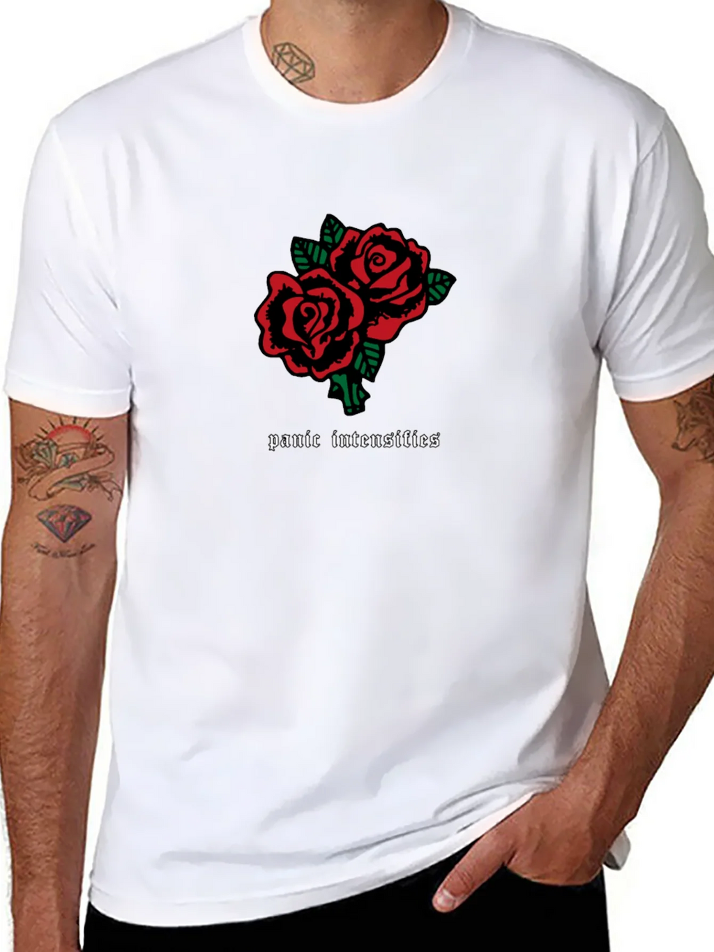 Panic Intensifies Roses Graphic Tee