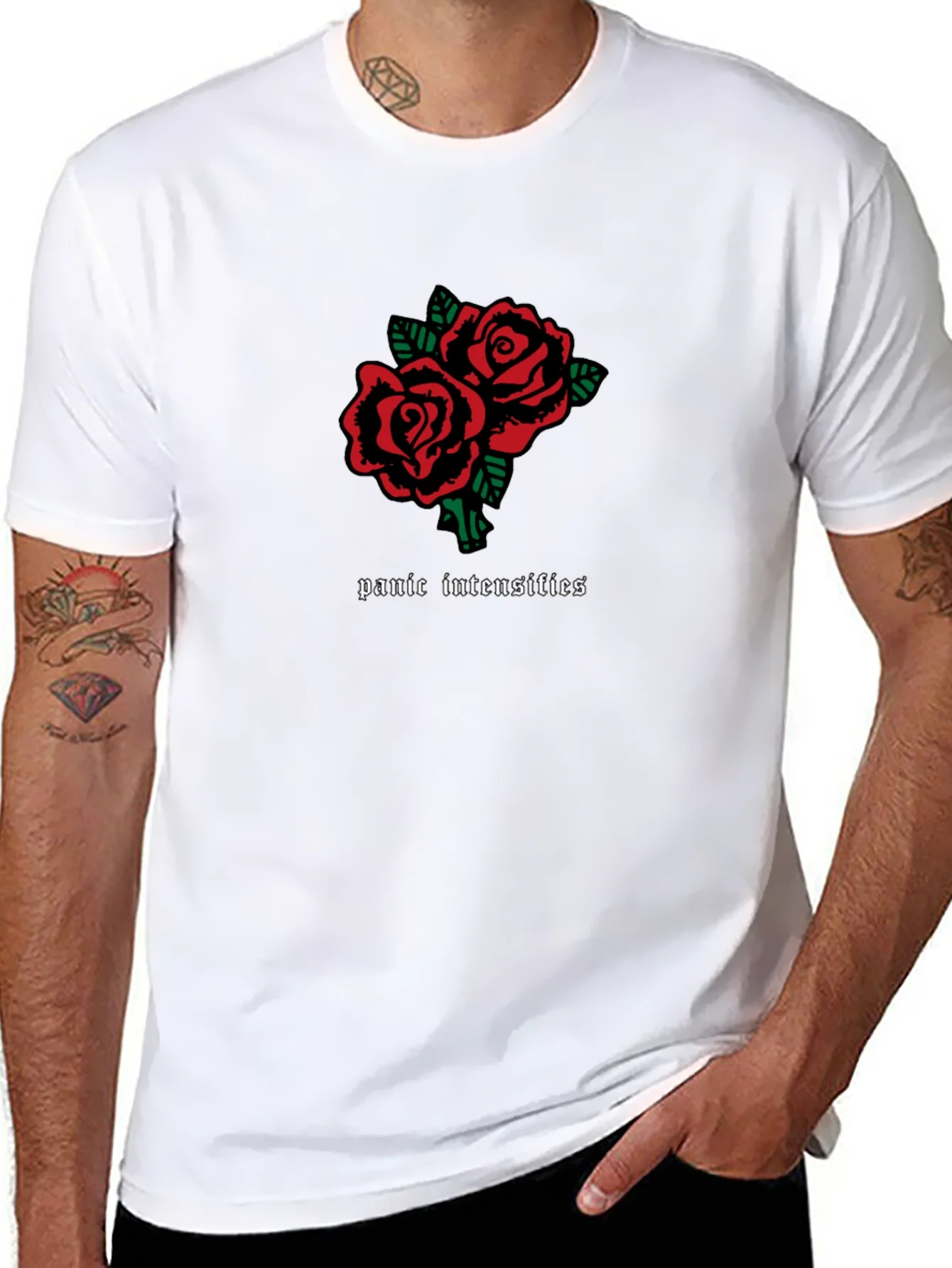 Panic Intensifies Roses Graphic Tee