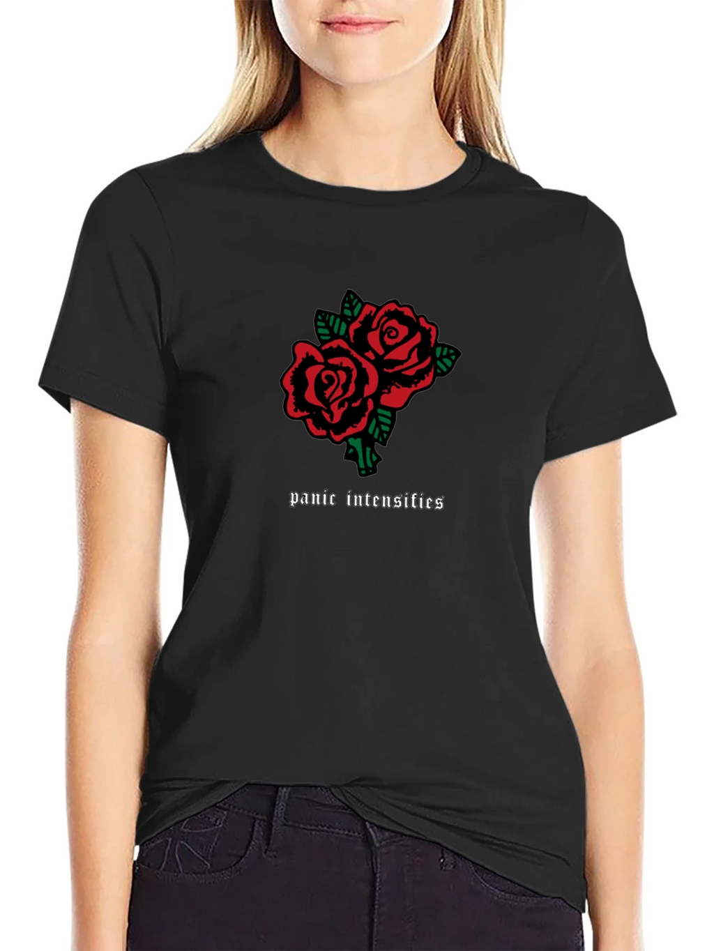 Panic Intensifies Roses Graphic Tee