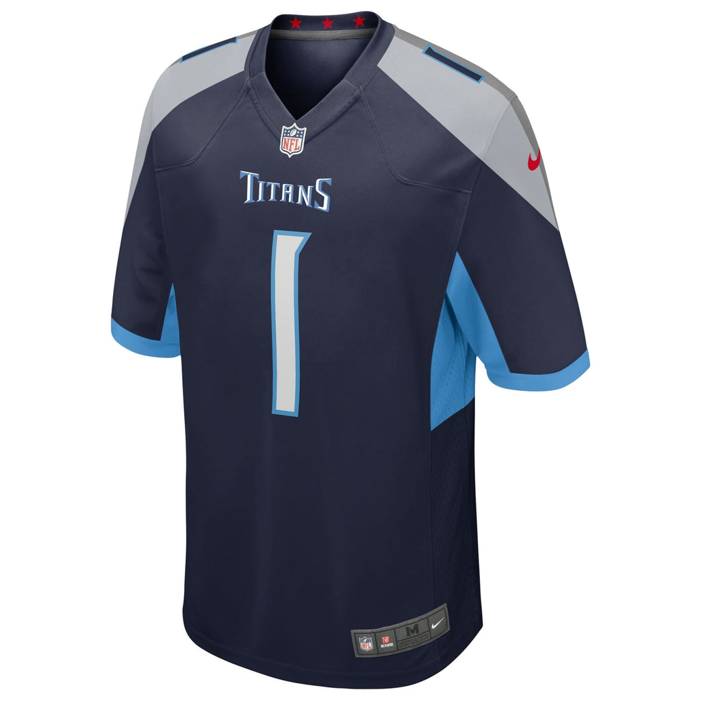 Tennessee Titans Cameron Ward Navy 2025  Draft First Round Pick Alternate Game Jersey
