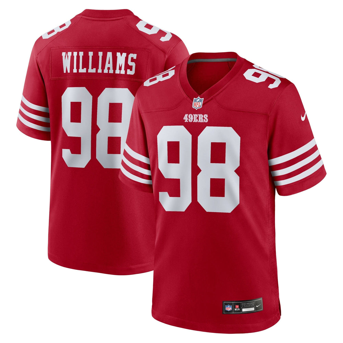 San Francisco 49ers Mykel Williams Scarlet 2025  Draft First Round Pick Game Jersey