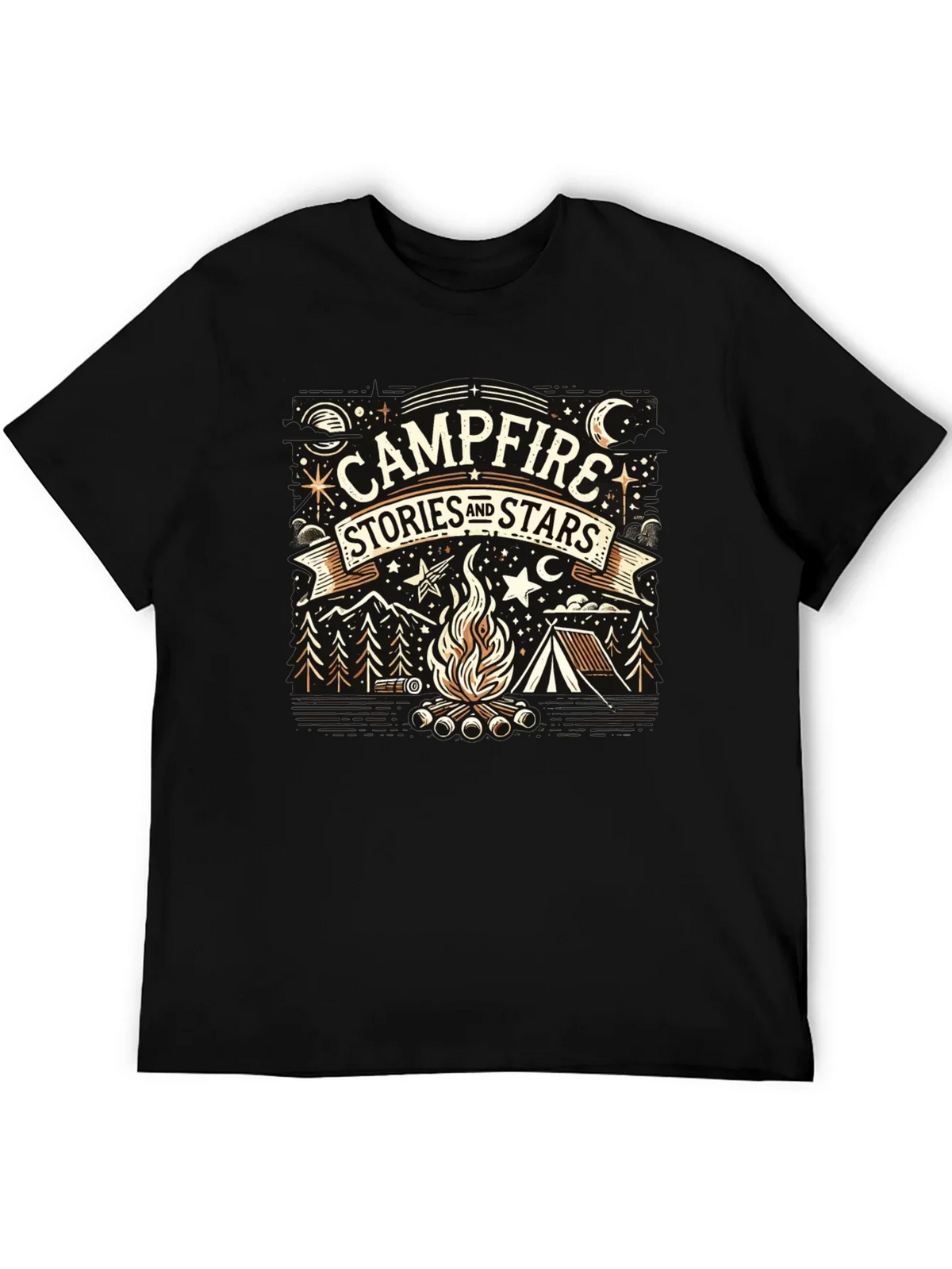Campfire Stories and Stars Graphic Tee