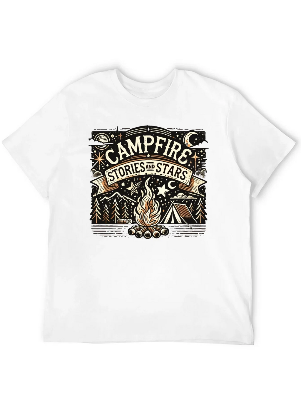 Campfire Stories and Stars Graphic Tee