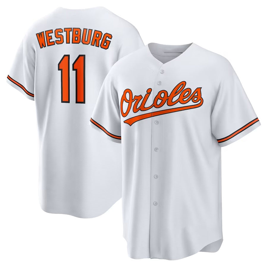 Baltimore Orioles #11 Jordan Westburg Home Replica Jersey - White Stitched Baseball Jersey