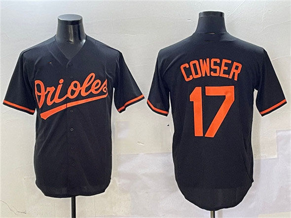 Baltimore Orioles #17 Colton Cowser Black Cool Base Stitched Baseball Jersey