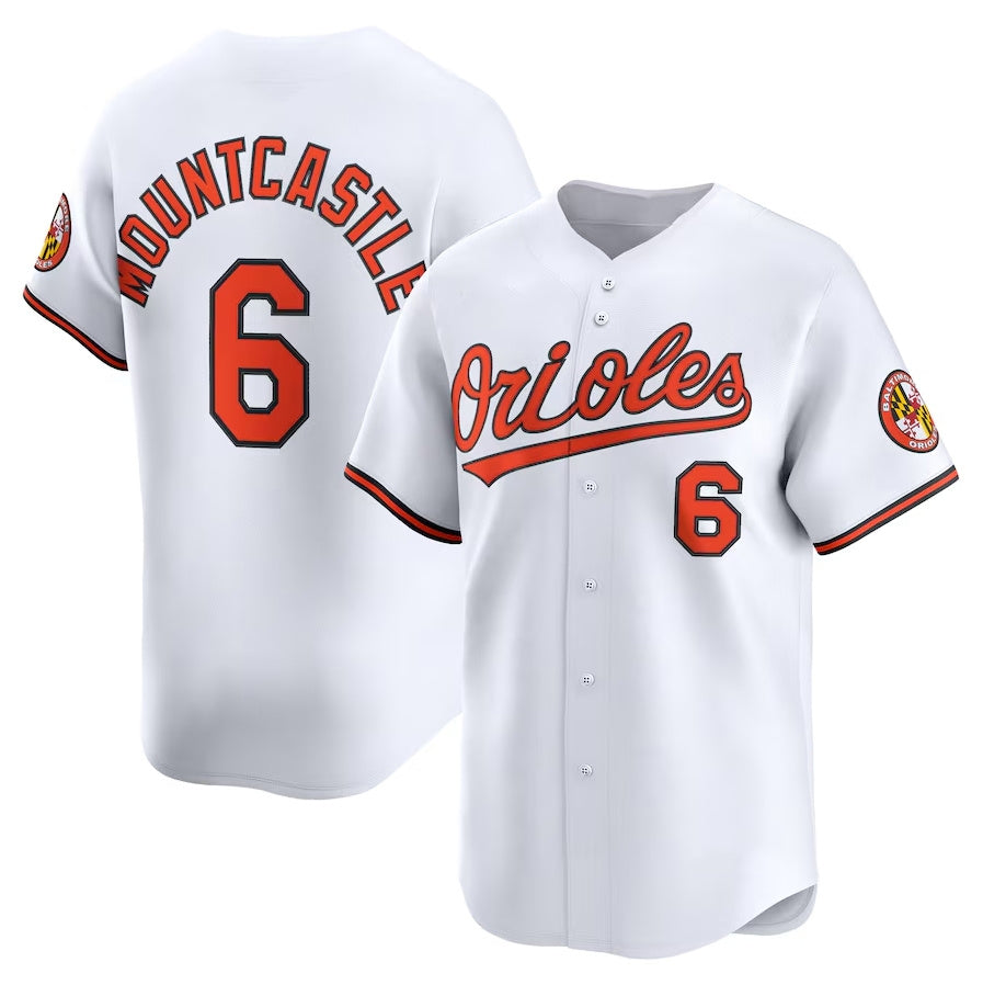 Baltimore Orioles #6 Ryan Mountcastle Alternate Limited Player Jersey - White Stitched Baseball Jersey