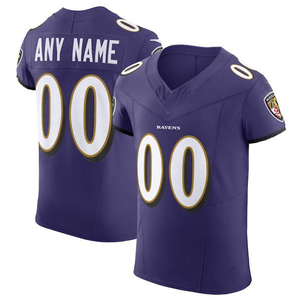 Custom B.Ravens Purple Scarlet Vapor F.U.S.E. Elite Jersey Stitched American Football Jerseys