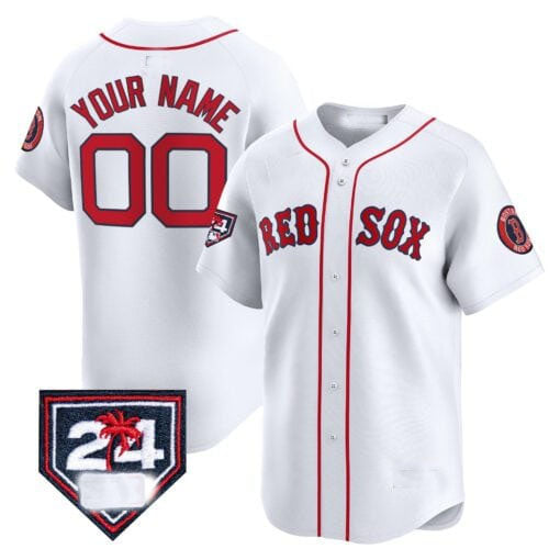 Custom Boston Red Sox 2024 Spring Training Patch Vapor Premier Limited¨C All Stitched Baseball Jersey