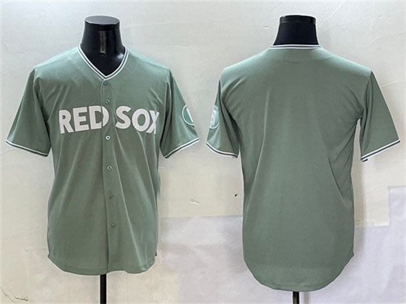 Boston Red Sox Blank Green 2025 City Connect Limited Stitched Baseball Jersey