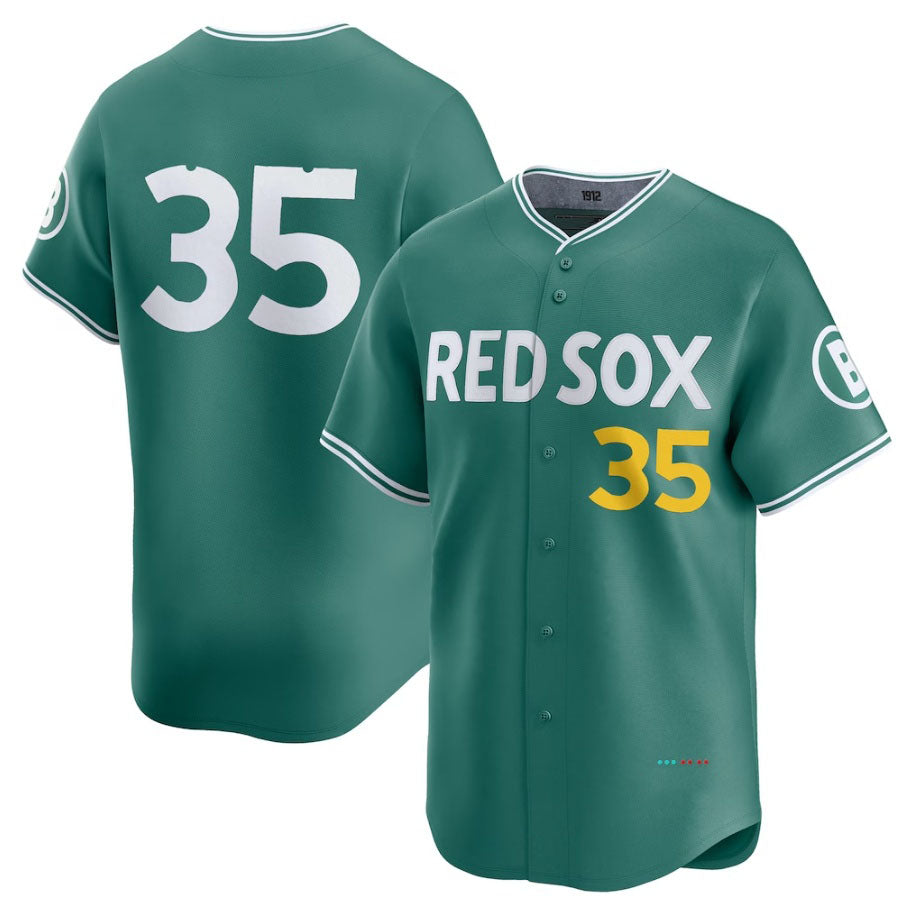 Boston Red Sox #35 Garrett Crochet 2025 City Connect Limited Player Jersey - Green Stitched Baseball Jersey