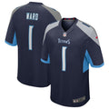 Tennessee Titans Cameron Ward Navy 2025  Draft First Round Pick Alternate Game Jersey