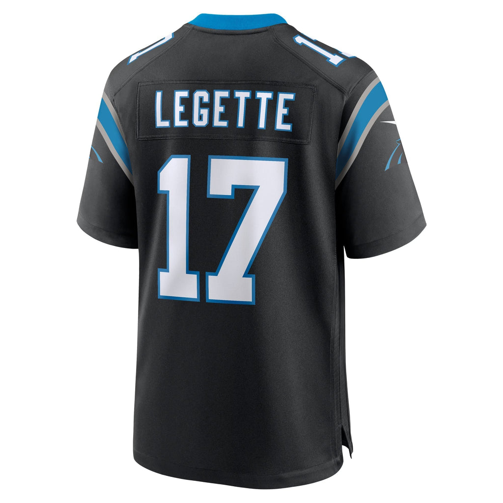 Carolina Panthers Xavier Legette Black 2024  First Round Pick Game Player Jersey