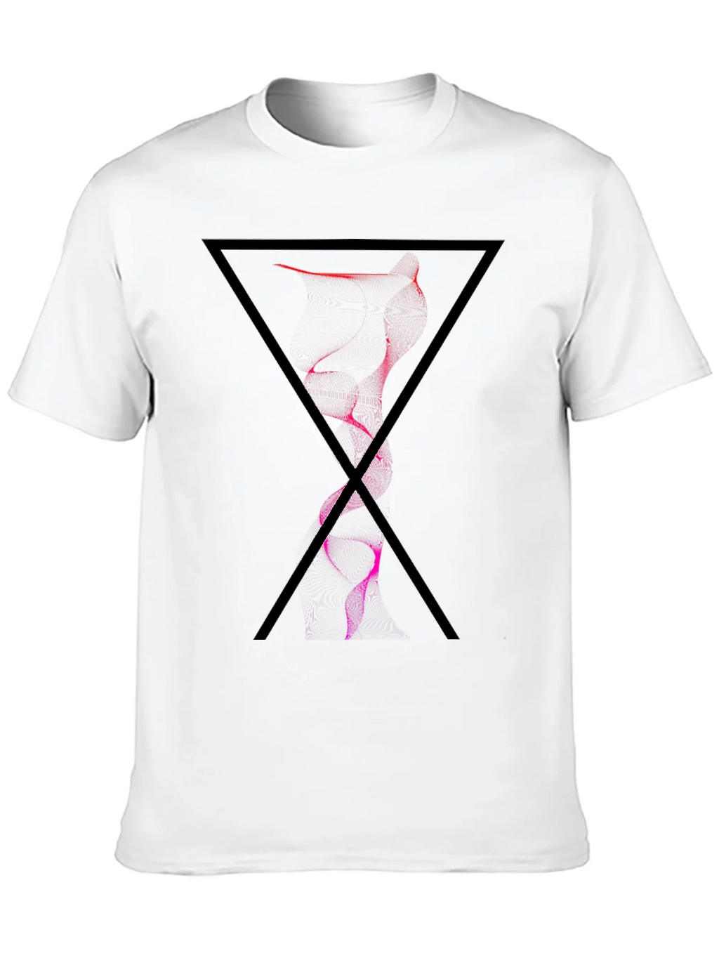 Abstract Triangle Graphic Tee - Black