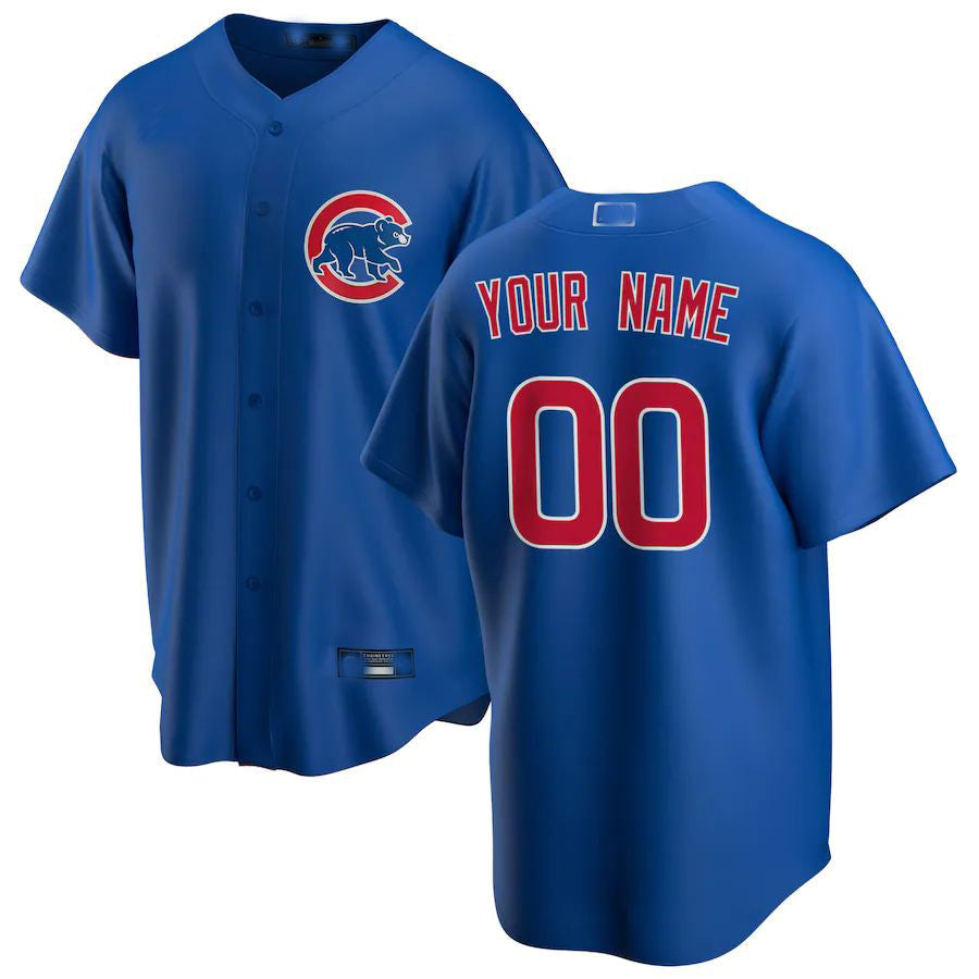 Custom Chicago Cubs Royal Alternate Replica Custom Jersey Baseball Jerseys