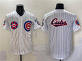 Chicago Cubs Team Big Logo White 2025 Tokyo Series Limited Stitched Baseball Jersey