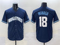 Chicago Cubs #18 Shota Imanaga Navy City Connect Stitched Baseball Jersey