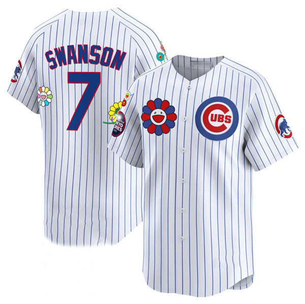 Chicago Cubs #7 Dansby Swanson White 2025 Tokyo Series Limited Stitched Baseball Jersey