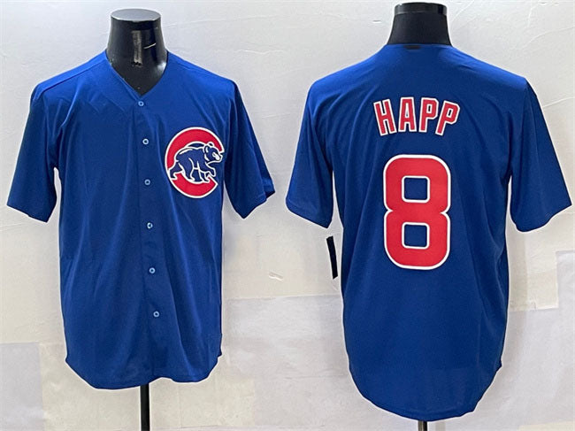 Chicago Cubs #8 Ian Happ Royal Cool Base Stitched Baseball Jersey