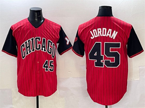 Chicago White Sox #45 Michael Jordan Red Black 2025 City Connect Limited Stitched Baseball Jersey