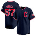 Cleveland Guardians #57 Shane Bieber Navy 2025 Alternate Limited Stitched Baseball Jersey