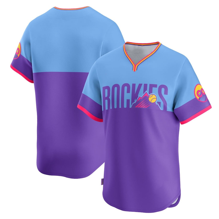 Colorado Rockies Purple/Light Blue 2025 City Connect Limited Baseball Jerseys