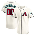 Custom Arizona Diamondbacks Home Elite Jersey - Cream Stitched Baseball Jersey