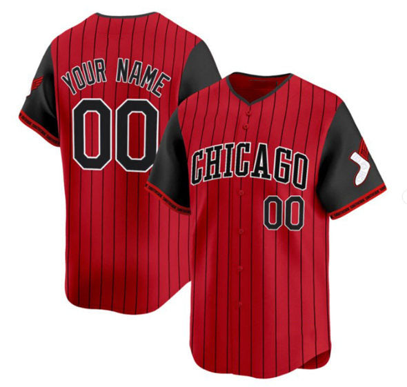 Custom Chicago White Sox Active Player Red Black 2025 City Connect Limited Stitched Baseball Jersey