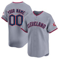 Custom Cleveland Guardians Active Player Gray Alternate Limited Stitched Baseball Jersey