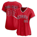 Custom Los Angeles Angels Alternate Limited Jersey - Red Stitched Baseball Jersey