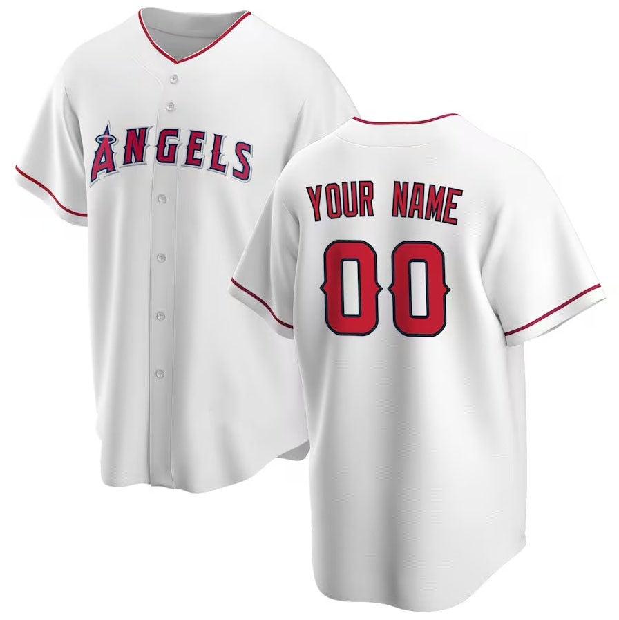 Custom Los Angeles Angels Home Replica Jersey - White Stitched Baseball Jersey