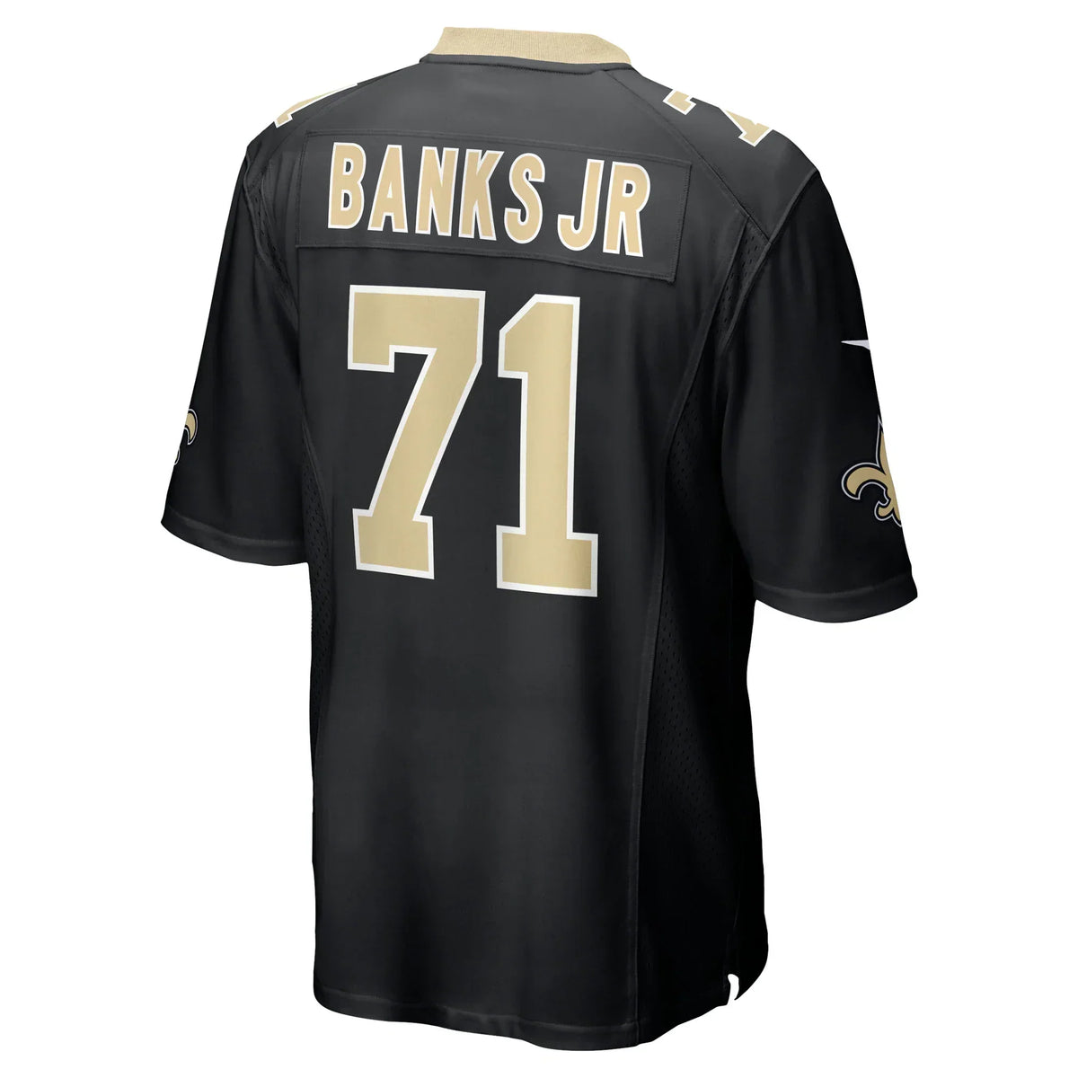 New Orleans Saints Kelvin Banks Jr. Black 2025  Draft First Round Pick Game Jersey
