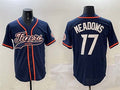 Detroit Tigers #17 Parker Meadows Navy With Patch Cool Base Stitched Baseball Jersey