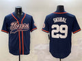 Detroit Tigers #29 Tarik Skubal Navy With Patch Cool Base Stitched Baseball Jersey